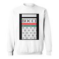 【バックプリント・背中側】Bocci ぼっち ロゴ 総柄 イタリア国旗風【変なtシャツ】陰キャ ブランド パロディ 面白 スウェットシャツ