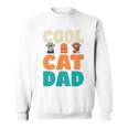 かっこいい猫お父さん面白い猫好きの男性 長袖tシャツ スウェットシャツ