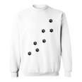 かわいい面白い猫の足跡 スウェットシャツ