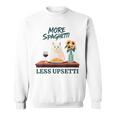より多くのスパゲッティ、より少ないアップセッティ、イタリア料理 猫愛好家 スウェットシャツ