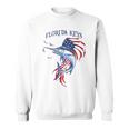 アメリカ国旗 愛国的 カジキ マーリン フロリダの鍵 スウェットシャツ