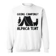 アルパカ キャンプ 恋人 テント キャンパー 行楽 キャンプ アルパカ 長袖tシャツ スウェットシャツ