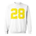 イエローナンバー28 背面 スポーツチーム ジャージ番号 スウェットシャツ