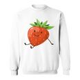 イチゴのハロウィンコスチューム かわいい怠惰なイチゴの果実 スウェットシャツ