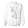 エレキギターを弾く猫 面白いキャットロッカー ロックショー 長袖tシャツ スウェットシャツ