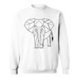 エレファントtシャツ、幾何学象クッション象 スウェットシャツ