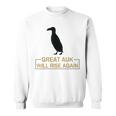 オオウミガラスは再び復活する 絶滅した飛べない鳥ペンギン スウェットシャツ