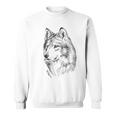 オオカミ イラスト デザイン 動物 シンボル ギフト スウェットシャツ