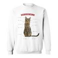 キジトラねこ、うずら 猫 キジトラ猫 鶉 かわいい Cat （ホワイト） スウェットシャツ
