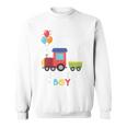 キッズ かっこいいチュー 3歳バースデーボーイ可愛い電車好き スウェットシャツ