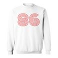 クールなレトロなレタリングジャージ、背番号86 1986 スウェットシャツ