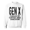 コーヒーと皮肉なユーモアに刺激された面白いジェネレーションx Gen X スウェットシャツ