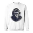 ゴリラ 描画 動物 イラスト 抽象画 アート ゴリラ スウェットシャツ