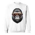 サングラスをかけたクールなゴリラグラフィックアート 長袖tシャツ スウェットシャツ