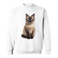 シャム猫 美人 雄大なシャム猫 ラブリーシャム猫 スウェットシャツ