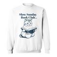 スローサンデーブッククラブ 本好きの猫 スウェットシャツ