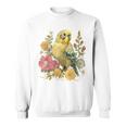 セキセイインコ 鳥 ママ セキセイインコ オウム ヴィンテージフラワー スウェットシャツ