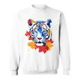 タイガー 動物 自然 動物園 抽象芸術 顔 虎 スウェットシャツ