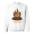 タキビ Takibi 焚き火 たきび キャンプ イラスト かわいい おもしろ キャンプグッズ スウェットシャツ