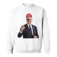 トランプの帽子をかぶったバイデンの陽気なグラフィック 長袖tシャツ スウェットシャツ