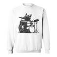 ドラマー ドラムキット クマの演奏 ドラムキット ミュージシャン スウェットシャツ