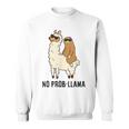 ナマケモノ乗り ラマ ノープルーラマ ラマ スウェットシャツ