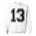 ナンバー13 カレッジスポーツチーム 黒文字 スウェットシャツ