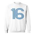 ナンバー16シャツ レトロユニフォーム ヨーロッパスタイル バックプリントジャージ スウェットシャツ