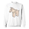 ハニワの馬 埴輪【ゆるフレンズ】歴史土器 シンプル かわいい イラスト 長袖tシャツ スウェットシャツ