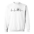 ハートビート ハムスター ハムスター好き ハムスターの飼い主 ペット 心電図 スウェットシャツ