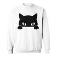 バッグの中に隠れているかわいい黒猫 猫好き 猫飼い 猫 ネコ ねこくろねこ好き 面白い サプライズ ギフト スウェットシャツ
