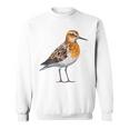 バフブレストのサンドパイパー幾何学模様のパッテンアート、かわいい鳥好き。 スウェットシャツ