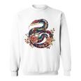 パイソン 蛇 フローラルボール パイソン タトゥーフラワー 蛇好き スウェットシャツ