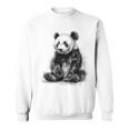パンダ アニマルプリント グラフィック デッサン アート 絵画 パンダ スウェットシャツ