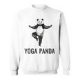 パンダ ヨガポーズ 水墨画 おもしろ 運動 和風 動物 スウェットシャツ