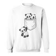 パンダ愛好家のためのポケットの中のかわいいカワイイベイビーパンダ スウェットシャツ