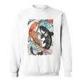 ビンテージ グラフィティ 錦鯉 魚 鯉 長袖tシャツ スウェットシャツ