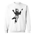 フライングvギターで遊ぶ猫 スウェットシャツ