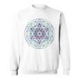 フラワーオブライフ メタトロンキューブ1シンボルtシャツ スウェットシャツ