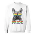 フレンチブルドッグ ゲイプライド Lgbt レインボーフラッグ サングラス Lgbtq スウェットシャツ