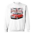 ブリティッシュクラシックカー レッドミニスポーツカー スウェットシャツ