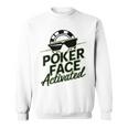 ポーカーフェイス活性化テキサスホールデムポーカーカード愛好家。 スウェットシャツ