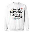 ママとしての私の1歳の誕生日パーティーイヤーを祝うママ スウェットシャツ