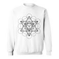 メタトロンキューブ マカバ（スターテトラヒドロン）神聖幾何学 スウェットシャツ