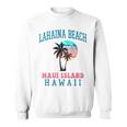ラハイナ ビーチ マウイ ハワイ ビーチ ヤシの木 夏 ハワイアン スウェットシャツ