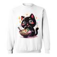 ラーメン猫かわいいアニメ猫ラーメン愛好家甘い スウェットシャツ