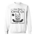 レトロ ケアンテリア コーヒー 面白い 犬 ママ コーヒー愛好家 スウェットシャツ