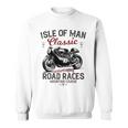 レトロマン島ttレースヴィンテージバイクレース 長袖tシャツ スウェットシャツ