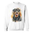 ロットワイラー 犬 モチーフ ペット アートワーク カラフル ロットワイラー スウェットシャツ