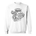 ヴィンテージエンジンブロック – メンズカー&メカニックガレージグラフィック スウェットシャツ